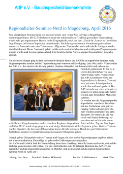 Regionalleiter-Seminar-Nord in Magdeburg, April 2016