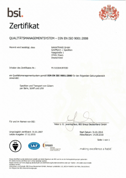 bsi Zertifikat DIN EN ISO 0991:2008