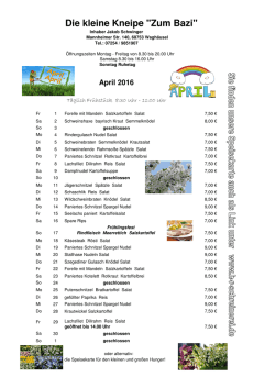 Speiseplan April 2016