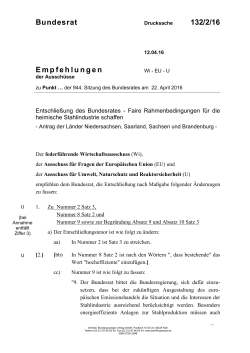 Bundesrat 132/2/16 Empfehlungen