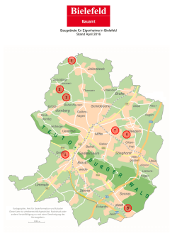 Baugebiete für Eigenheime in Bielefeld Stand April 2016
