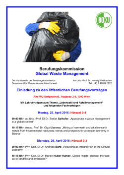 Berufungskommission Global Waste Management