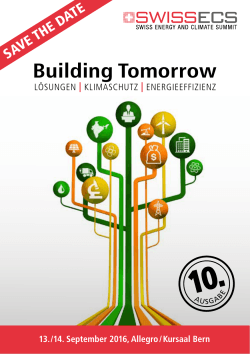 Building Tomorrow - Swiss Economic Forum