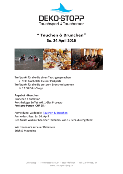 Tauchen & Brunchen - Deko