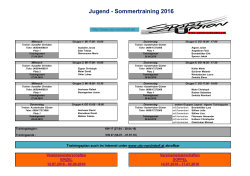 Jugend - Sommertraining 2016 - utc