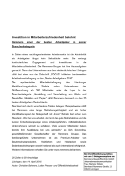 Investition in Mitarbeiterzufriedenheit belohnt