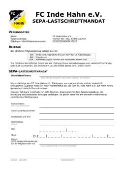 FC Inde Hahn eV SEPA