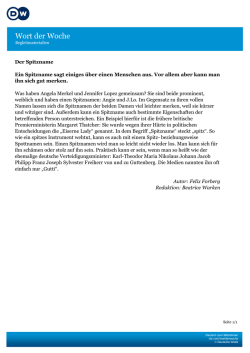 Wort der Woche - Deutsche Welle