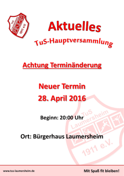 Hauptversammlung im Dorfgemeinschaftshaus