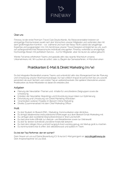 Praktikanten E-Mail & Direkt Marketing (m/w)