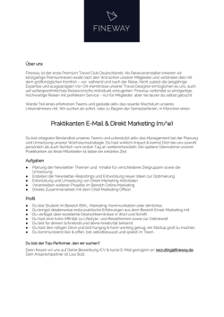 Praktikanten E-Mail & Direkt Marketing (m/w)