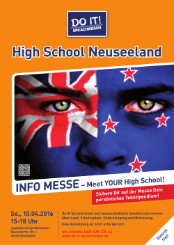 Info Messe– Meet YoUR High school!