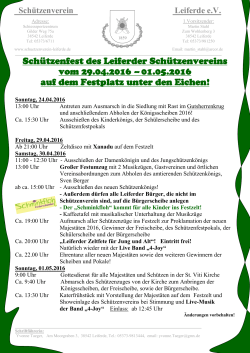 Schützenfest des Leiferder Schützenvereins vom 29.04.2016