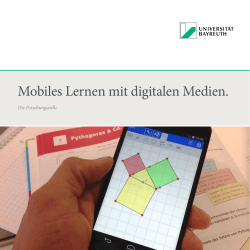 Informationsbroschüre - Mobiles Lernen mit digitalen Medien.