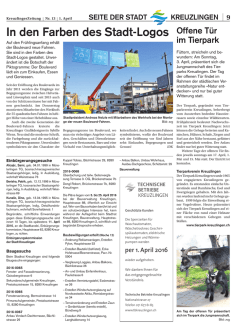 In den Farben des Stadt-Logos
