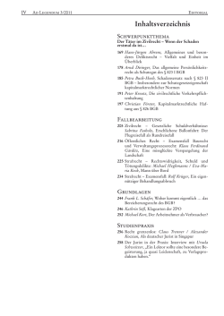 Inhaltsverzeichnis