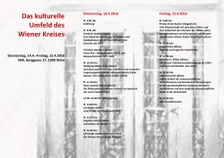 Das kulturelle Umfeld des Wiener Kreises