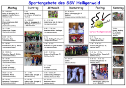 Sportangebote des SSV Heiligenwald