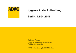 Hygiene in der Luftrettung Berlin, 12.04.2016