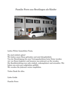Familie Ferro aus Reutlingen als Käufer