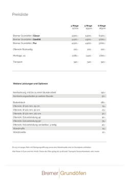 Preisliste - Bremer Grundöfen