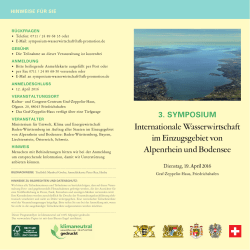 Internationale Wasserwirtschaft im Einzugsgebiet von Alpenrhein