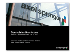 ebitda - Axel Springer
