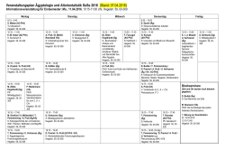 Veranstaltungsplan Ägyptologie und Altorientalistik SoSe 2016