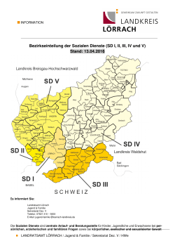 Bezirkseinteilung der Sozialen Dienste