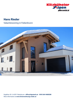 Hans Rieder in Fieberbrunn