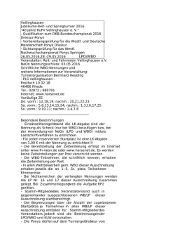 Ausschreibung - bei TO Hessling