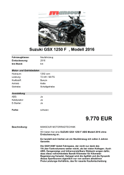 Detailansicht Suzuki GSX 1250 F €,€Modell 2016