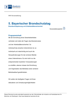 5. Bayerischer Brandschutztag