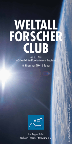 weltall forscher club - Clear Sky-Blog