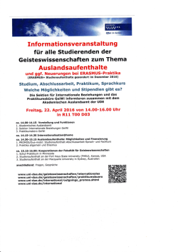 Informationsveranstaltung zu Auslandsaufenthalten