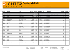 Bestandsliste - Richter Gabelstapler