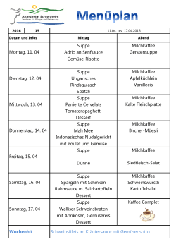 Menüplan 11.04. – 17.04.2016