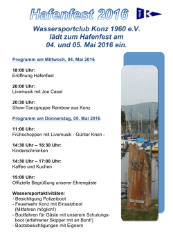 Hafenfest 2016 - Wassersportclub Konz