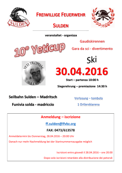 iscrizione - Seilbahnen Sulden