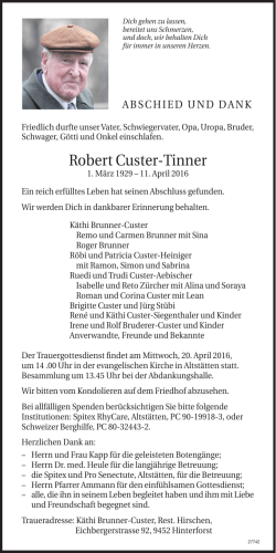 Robert custer-Tinner
