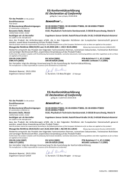 EG-Konformitätserklärung EC-Declaration of