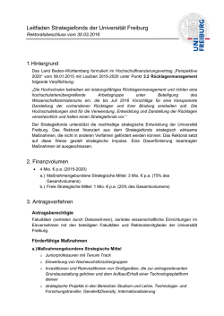 Leitfaden Strategiefonds der Universit&auml;t Freiburg 13.04.2016