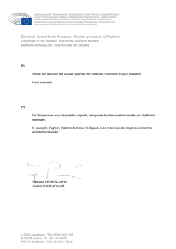 Directorate-General for the Presidency / Direction g&eacute;n&eacute;rale de la