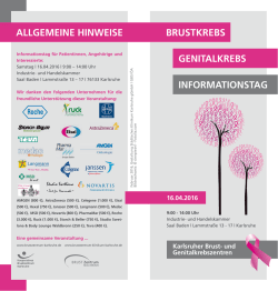 informationstag genitalkrebs brustkrebs allgemeine hinweise