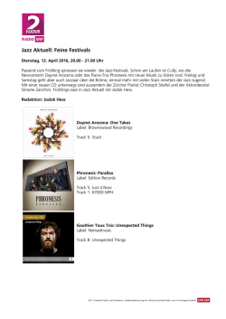 Jazz Aktuell: Feine Festivals
