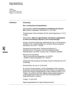Publikation Kandersteg Bau- und Gewässerschutzpublikation