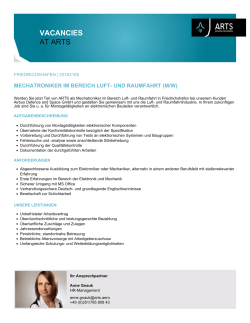 vacancies at arts - ARTS Deutschland GmbH