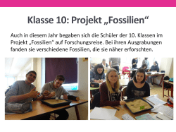 Klasse 10: Projekt „Fossilien“
