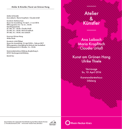 Atelier & Künstler - Kunstverein Neckar
