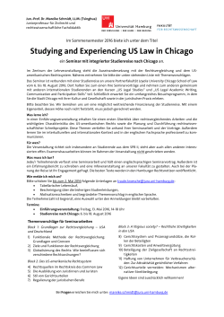 Studying and Experiencing US Law in Chicago